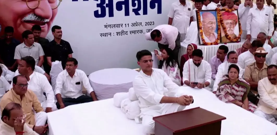Sachin Pilot leaves Congress in shock, as AAP, AIMIM support fasting