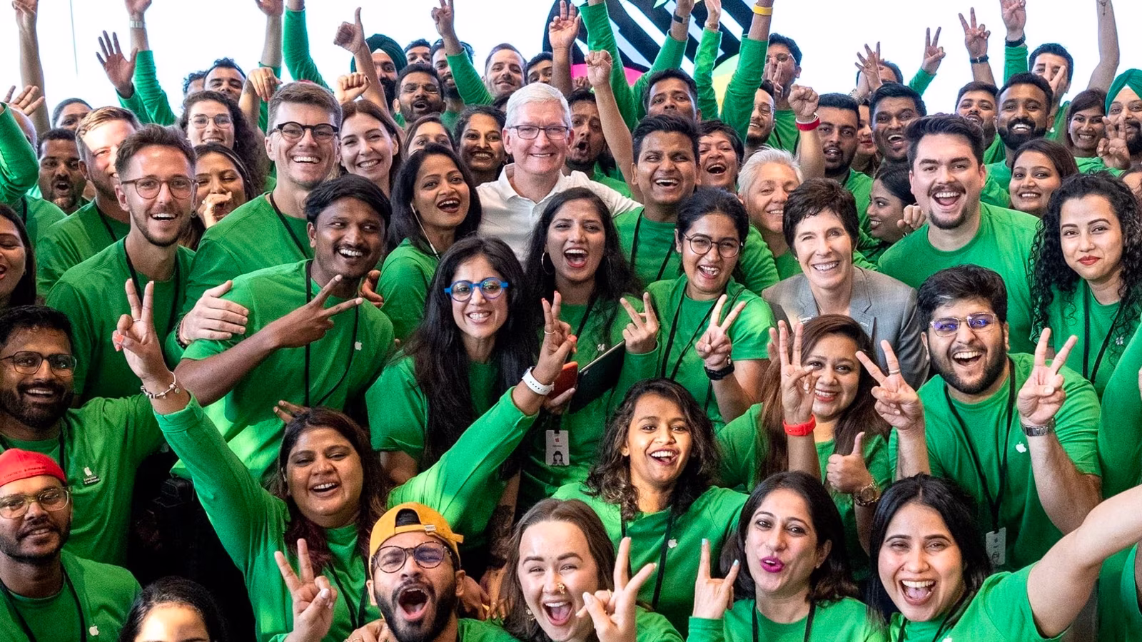 Cheers, long queues, seflies mark Apple store opening in Mumbai