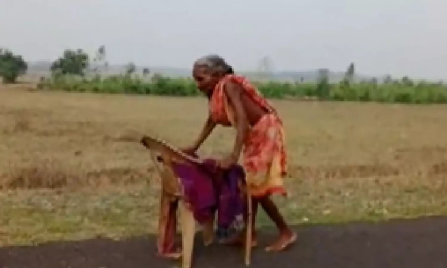 Odisha woman’s long distance walk for pension goes viral, causing outrage