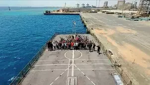 Navy ship evacuates first batch of 278 stranded in Sudan
