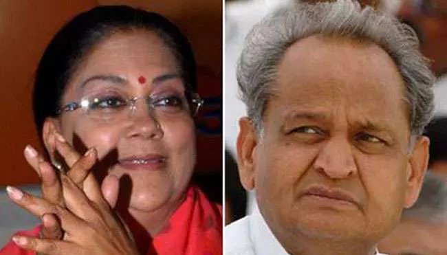 Ashok Gehlot hits back at BJP leader Raje over ‘milk, lemon’ remark