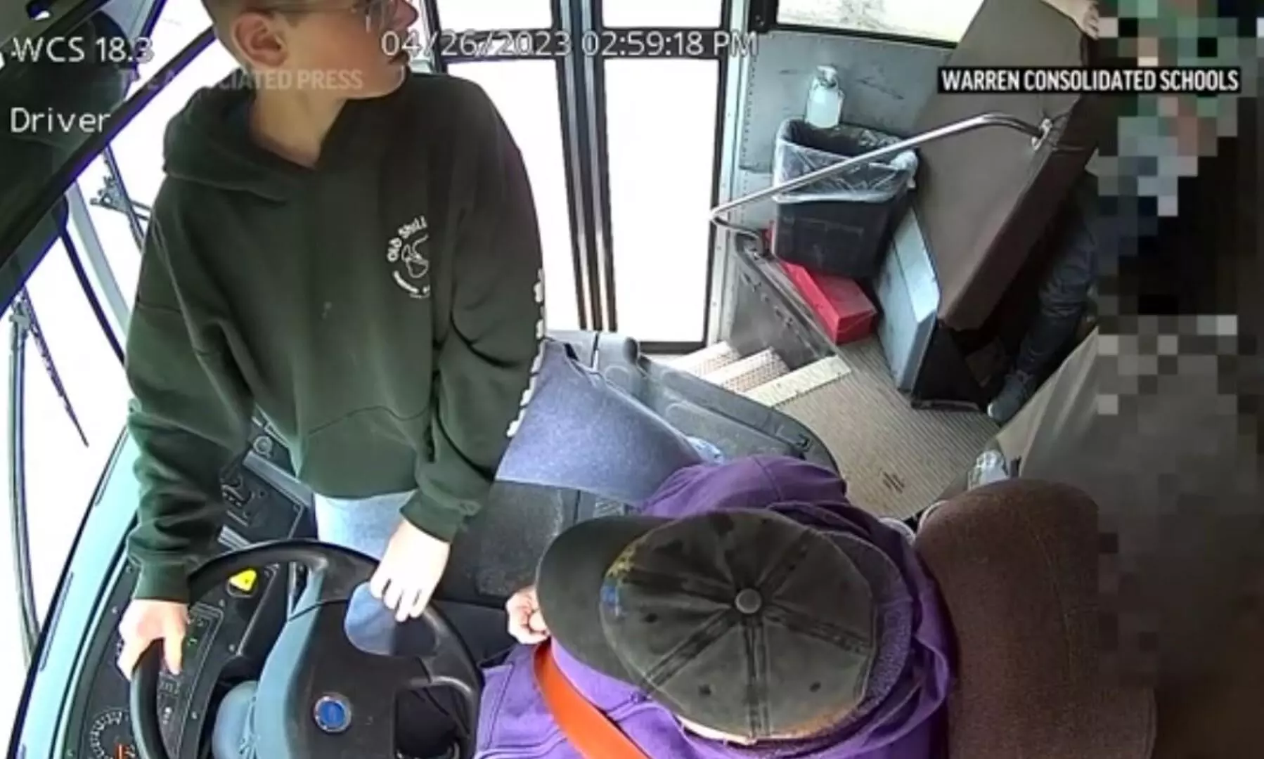 Schoolboy stops the bus after driver passes out, prevents accident