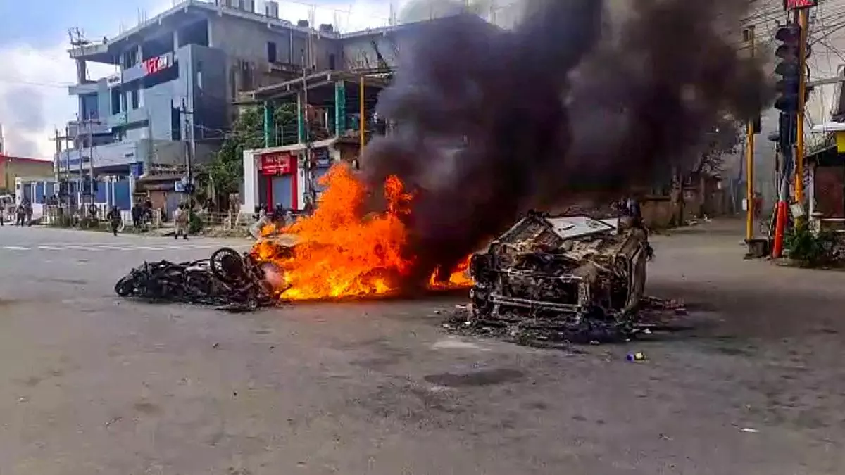 Manipur violence continues: Article 355 invoked, Army holds flag march; more troops airlifted from Assam Manipur violence continues: Article 355 invoked, Army holds flag march; more troops airlifted from Assam