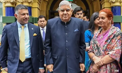 VP Dhankhar reaches Westminster Abbey to attend coronation of King Charles
