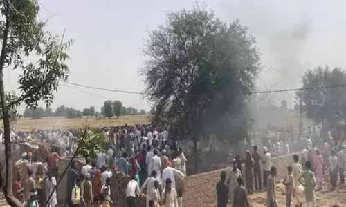 MiG-21 Jet crashes into a home in Rajasthan killing three people