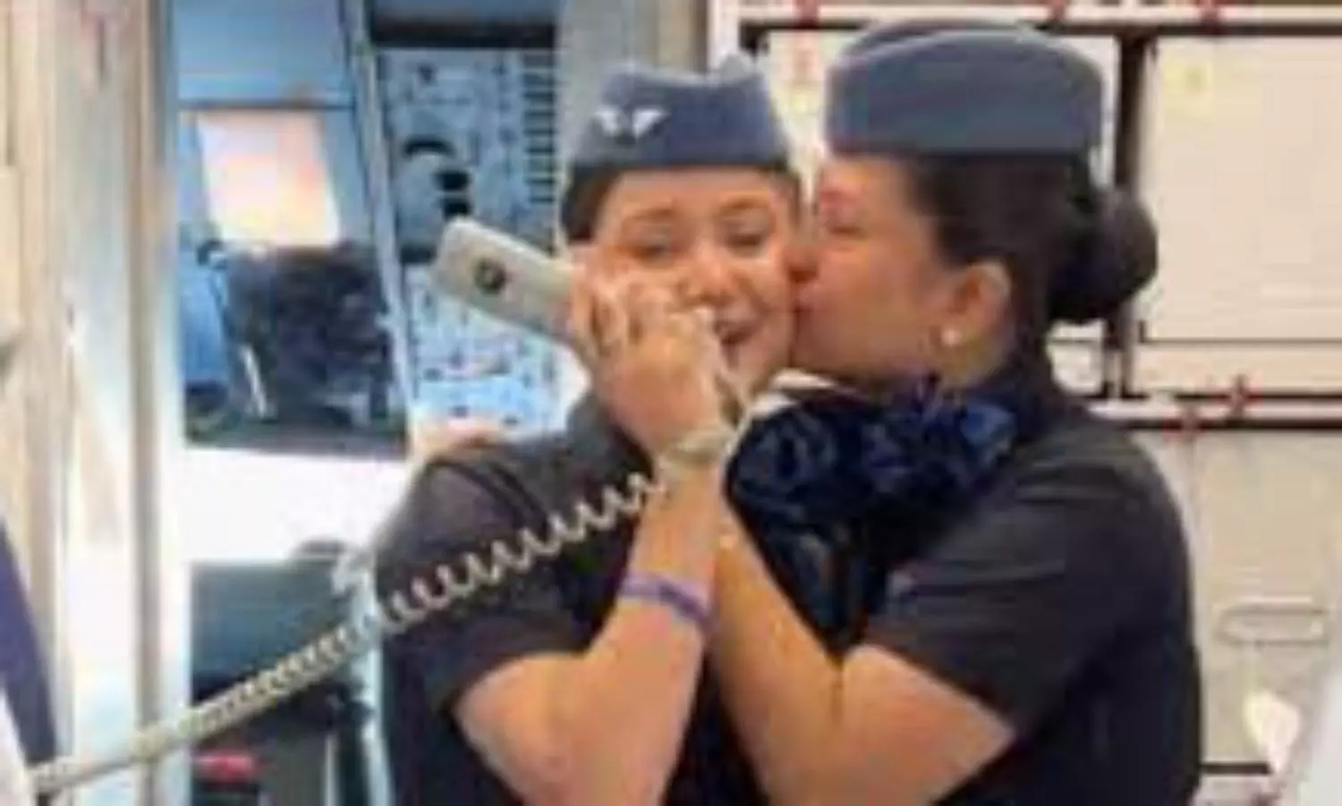 IndiGo Air hostess on Mother’s Day gets a kiss from mother aboard