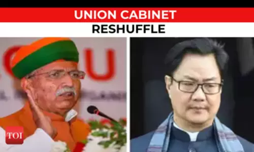 Cabinet reshuffle: Kiren Rijiju replaced by Arjun Ram Meghwal as law minister