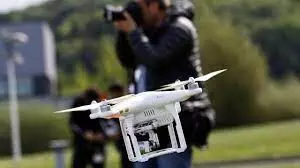 Drones survey the capital city as security beefed up for Parliament opening
