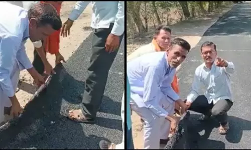 Villagers hand-lift newly built road under PM Rural Road Scheme in Maharashtra