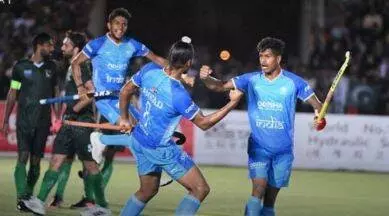 India defeats Pakistan 2-1 to win Junior Mens Asia Cup hockey tournament title India defeats Pakistan 2-1 to win Junior Mens Asia Cup hockey tournament title