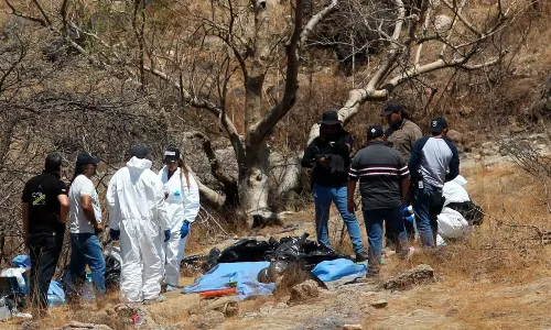 Mystery 45 bags of human body parts found in a ravine in Mexico: report