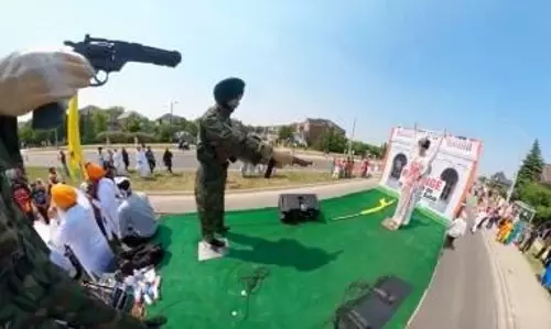 Indira Gandhi’s assassination depicted with ‘revenge’ posters in Canada