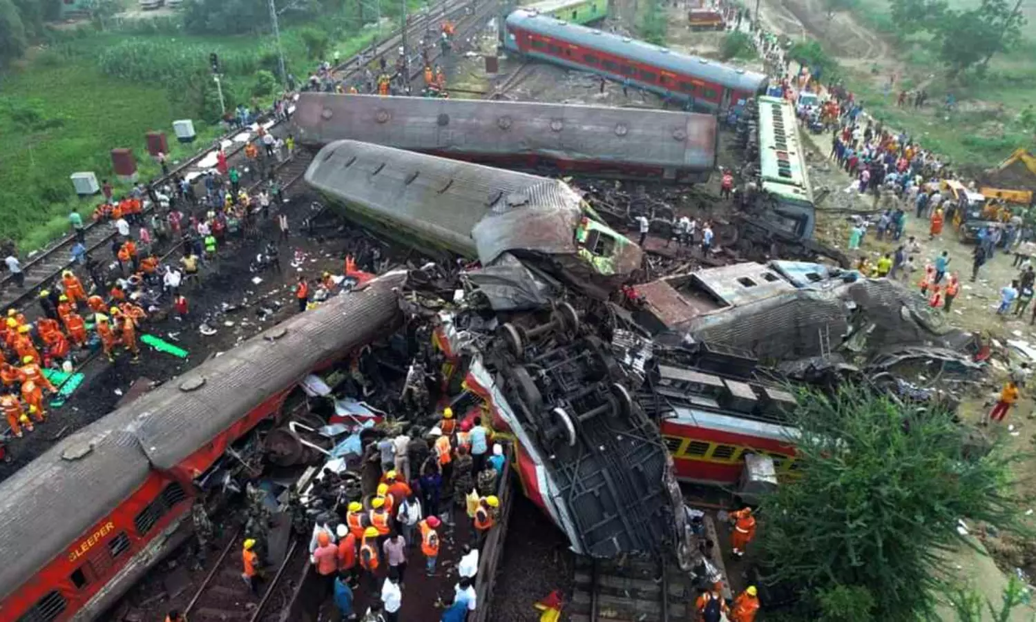 Nine unclaimed bodies of Odisha train crash cremated at Bharatpur