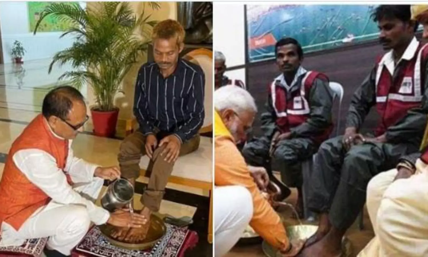 Twitterati compare PM Modis feet washing to Chouhans, calling it Election Drama