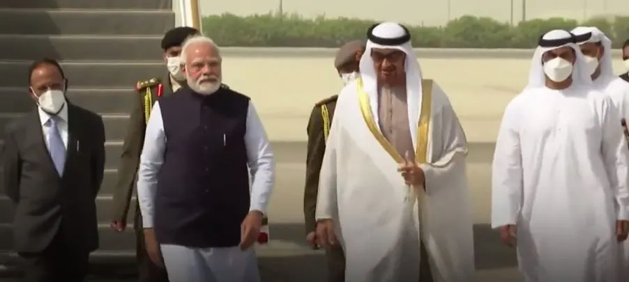 PM Modi arrives in UAE for final leg of two-nation tour