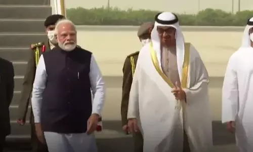 PM Modi arrives in UAE for final leg of two-nation tour