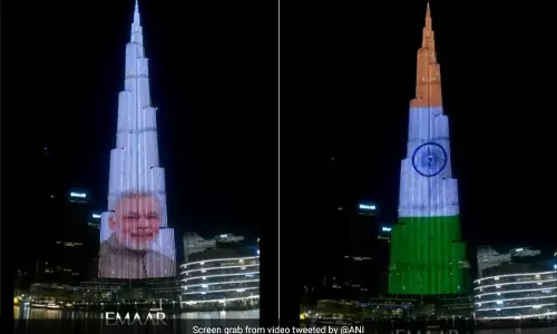 UAE welcomes PM Modi; Burj Khalifa lights up in tricolour
