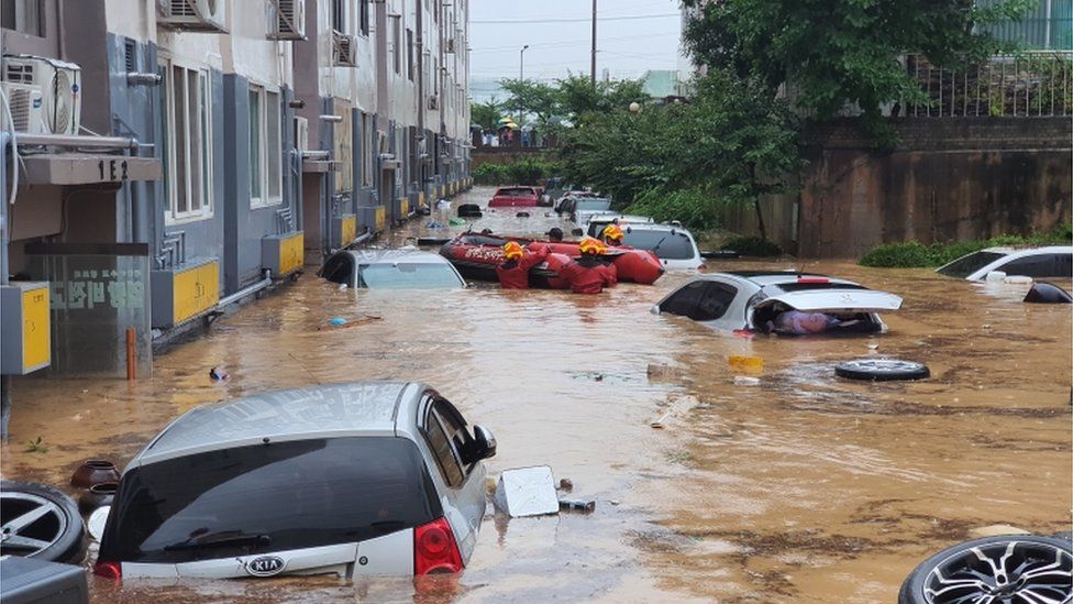 S.Korean Flood: Recent downpours leave at least 49 dead or missing S.Korean Flood: Recent downpours leave at least 49 dead or missing
