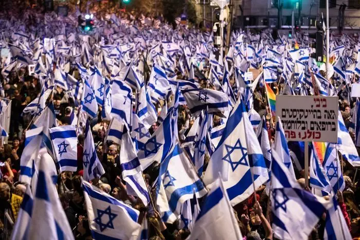 Masses protest against judicial reform in Israel as debate over contentious bill underway in Knesset