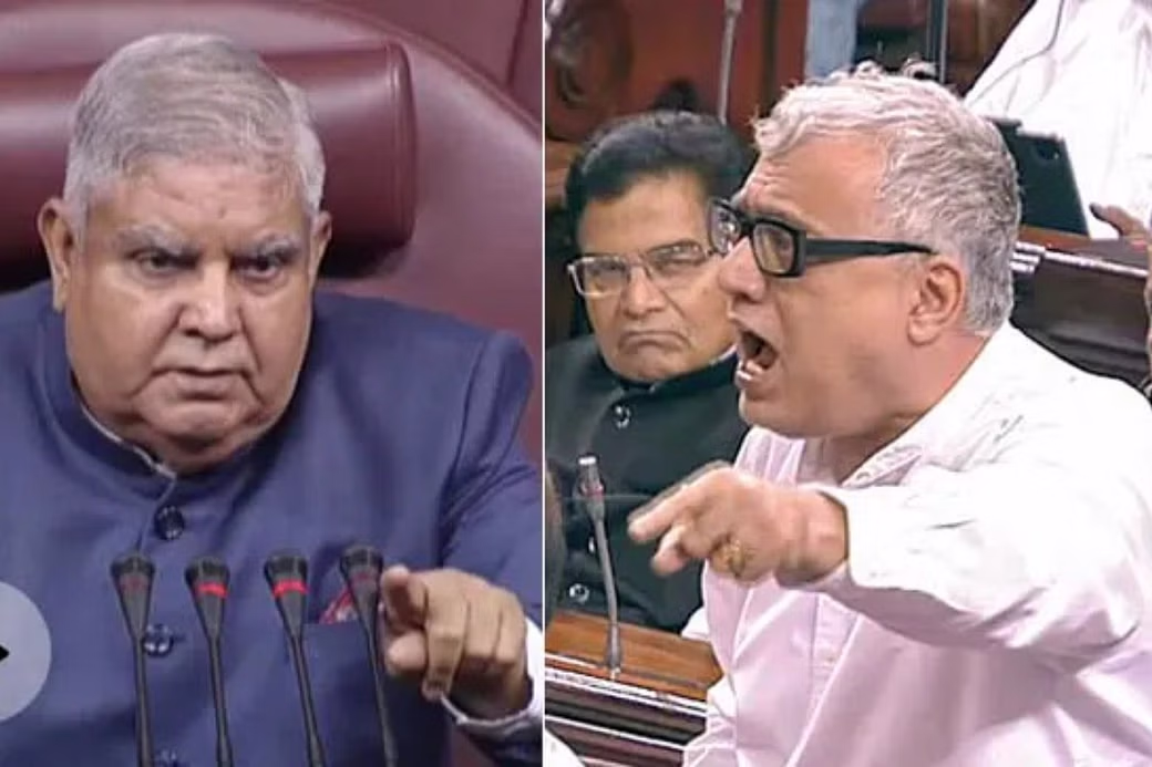 Engaging In Theatrics: Jagdeep Dhankhar, Derek OBrien face-off in Parliament over Manipur issue
