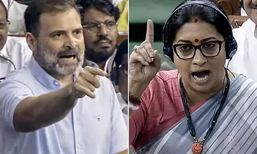 ‘Flying kiss’ row: Smriti Irani accuses Rahul Gandhi of misogynistic gesture in Parliament as Oppn targets PM Modi