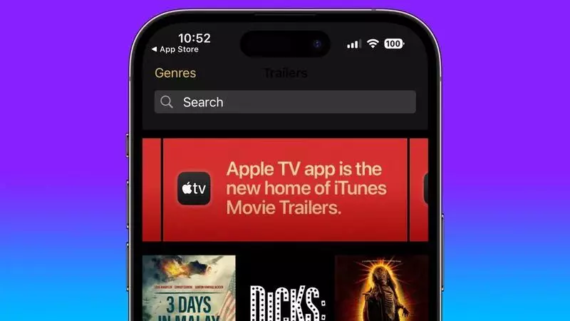 Apple to shut down its iTunes Movie Trailers app