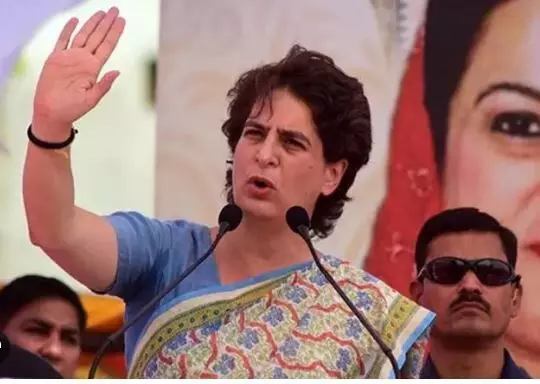 BJP threatens action against Priyanka Gandhi over 50% commission accusation against MP Govt