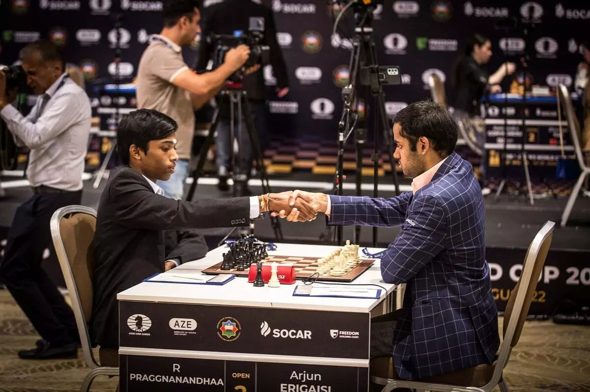 WC Chess: Praggnanandhaa enters last 4; defeats Erigaisi in sudden death tie-break