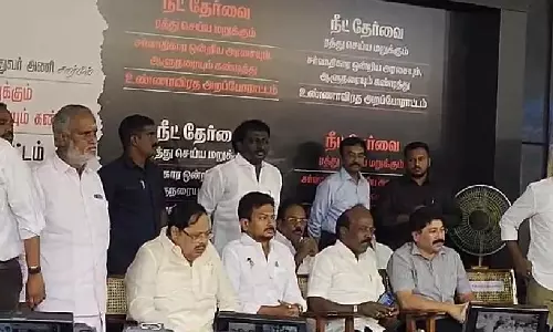 DMK organises hunger strike demanding abolition of NEET