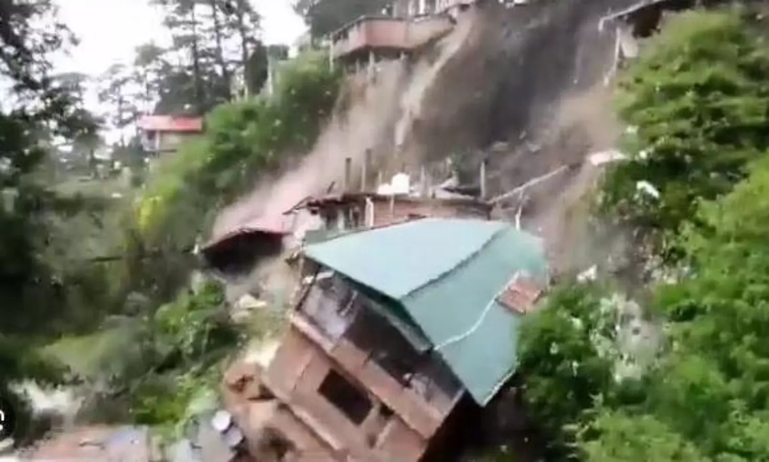 Massive landslide devours multiple houses in Himachal Pradesh, many feared trapped
