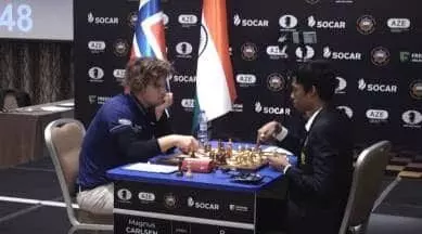 Second game between Praggnanandhaa, Carlsen ends in draw in World Cup final