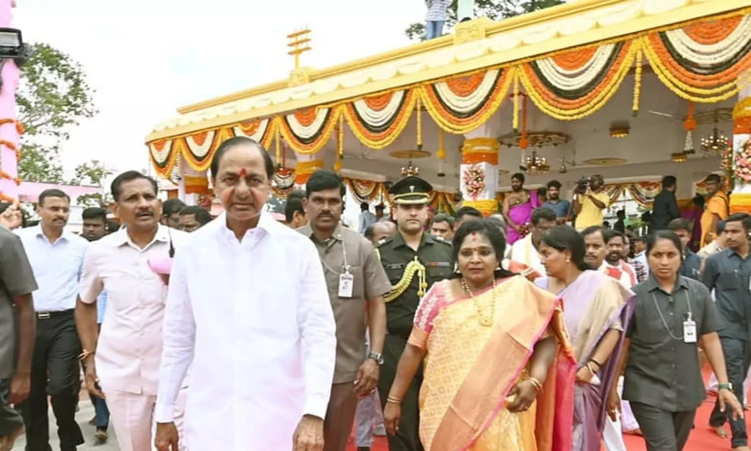 Telangana CM inaugurates Secretariat temple, mosque, church on same day