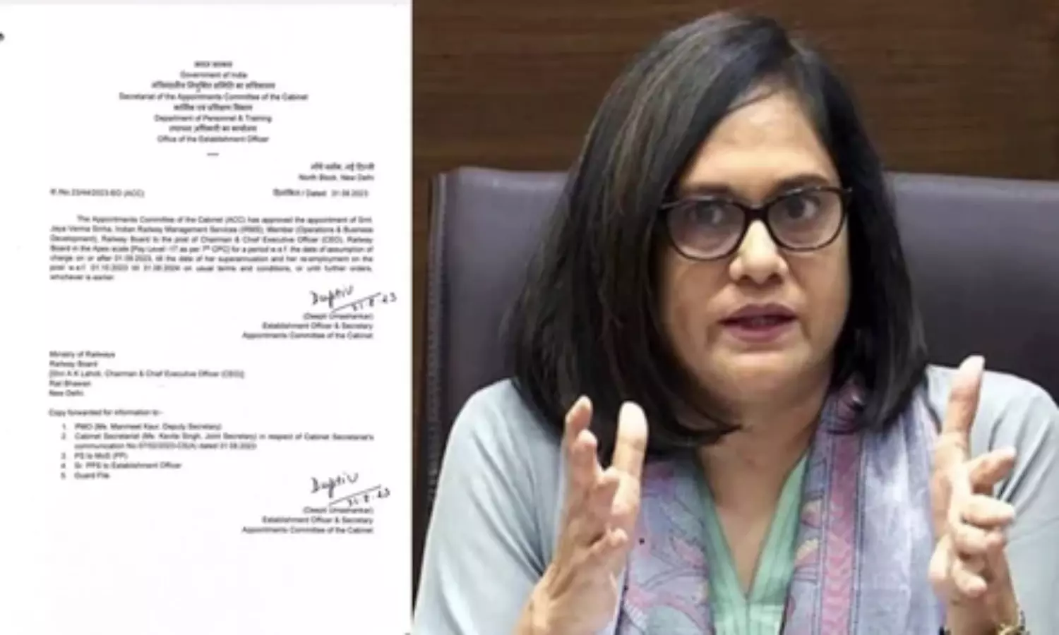 Jaya Verma Sinha becomes 1st woman Chairperson & CEO of Railway