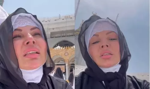 In video, Rakhi Sawant prays for Salman Khan in Makkah, urges him to do Umrah