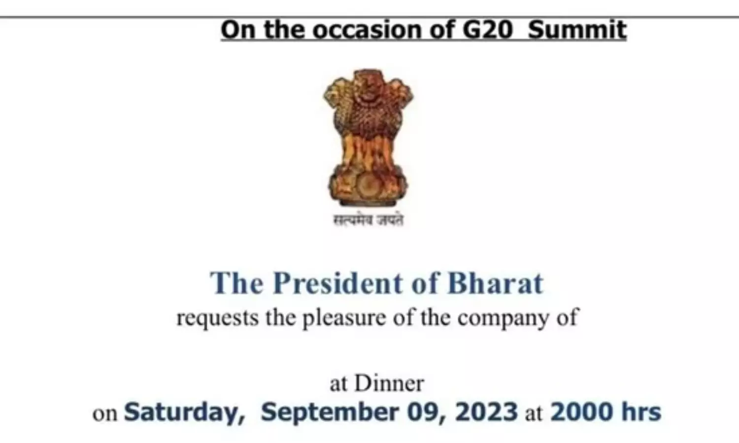 Prez of Bharat vs Prez of India: G20 dinner invite sparks row