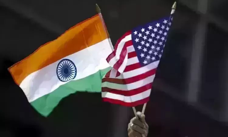 India US flags