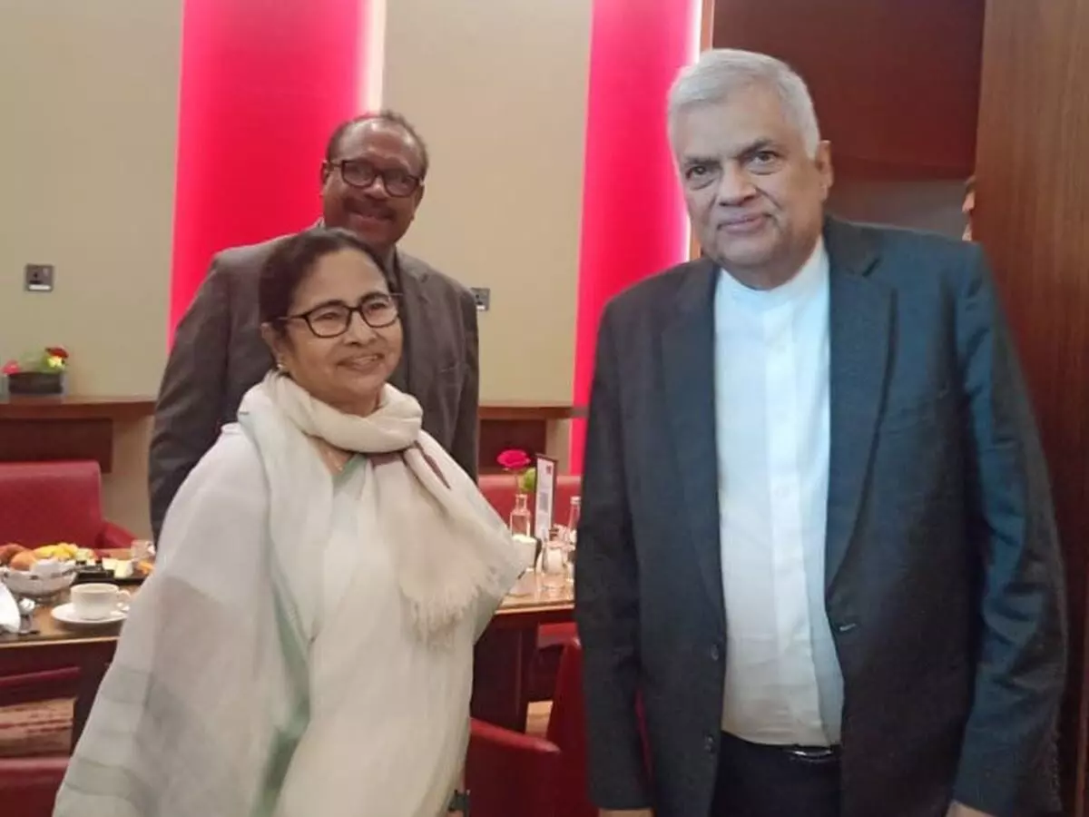 Mamata meets SL President at airport, invites him to Bengal biz summit