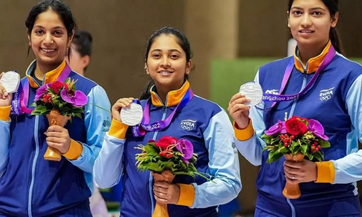 Asian Games: Silver victory for Indian womens 10m air rifle team