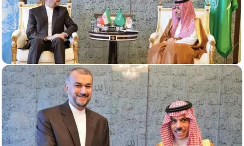 On sidelines of UN assembly, Iranian, Saudi FMs discuss relations