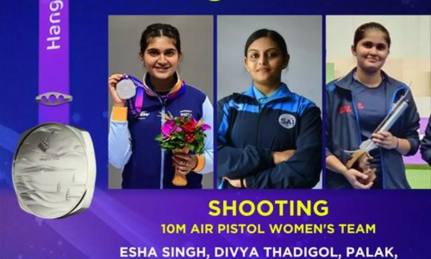 Asian Games: Silver win for womens 10m Air Pistol Team event