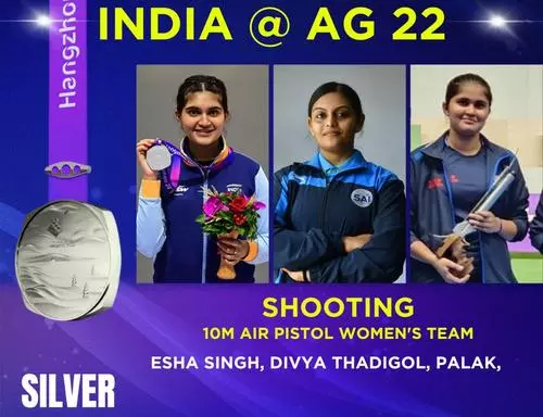 Asian Games: Silver win for womens 10m Air Pistol Team event