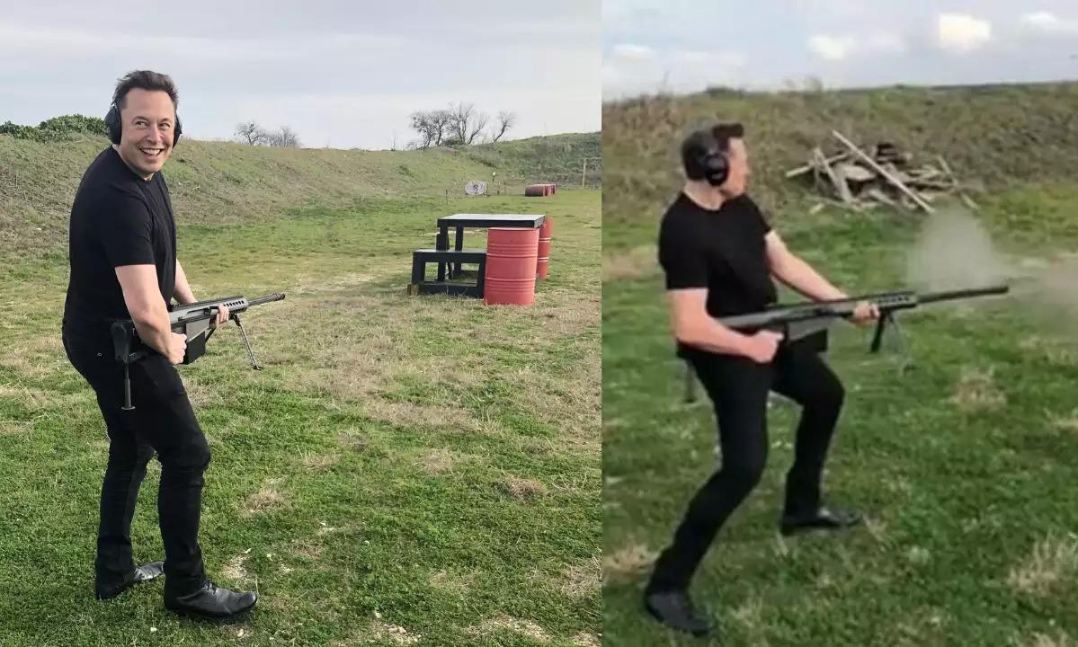 Elon Musk has ‘an arsenal of weapons’; fires 50 cal Sniper gun in video