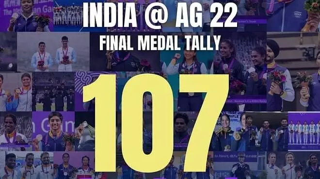 Asian Games: India ends Hangzhou campaign highest ever 107 medals