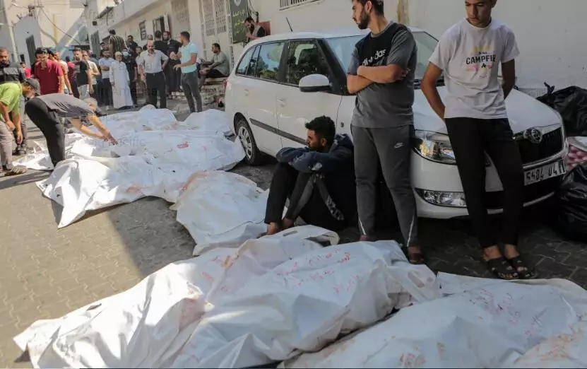 Gazan rebury bodies exhumed from cemetery