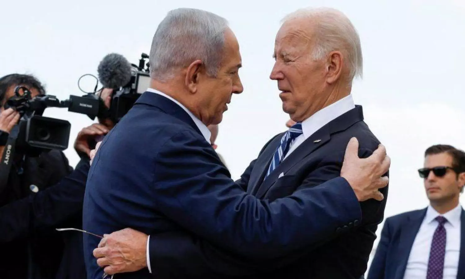 Biden says ‘other team’ to blame for Gaza hospital blast as US backs Israel