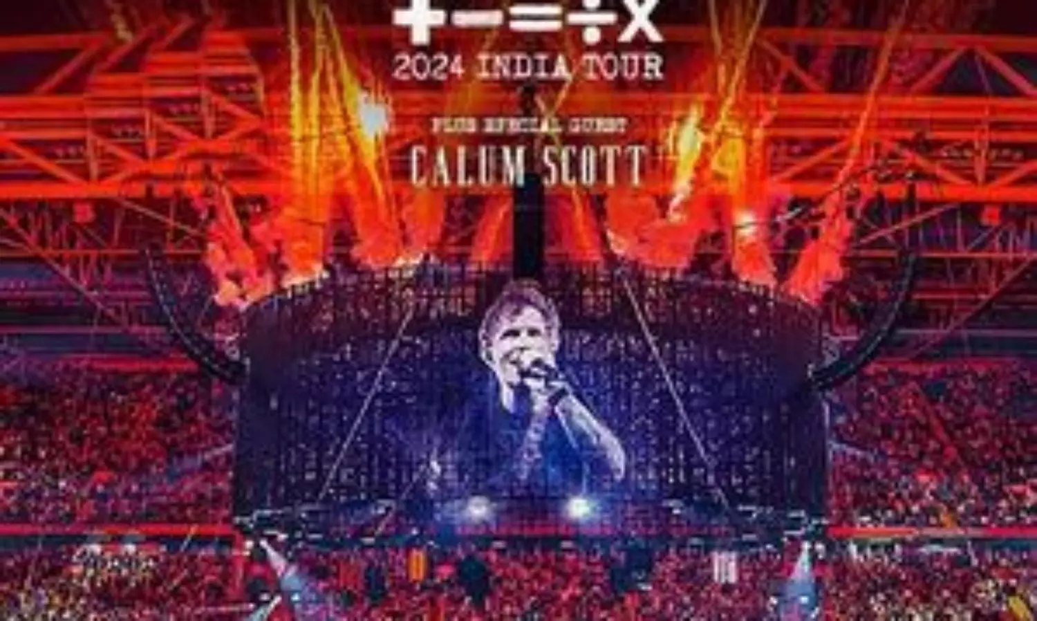 Ed Sheerans + - = ÷ x tour scheduled for March 2024 in India