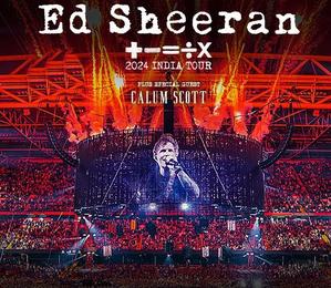 Ed Sheerans + - = ÷ x tour scheduled for March 2024 in India