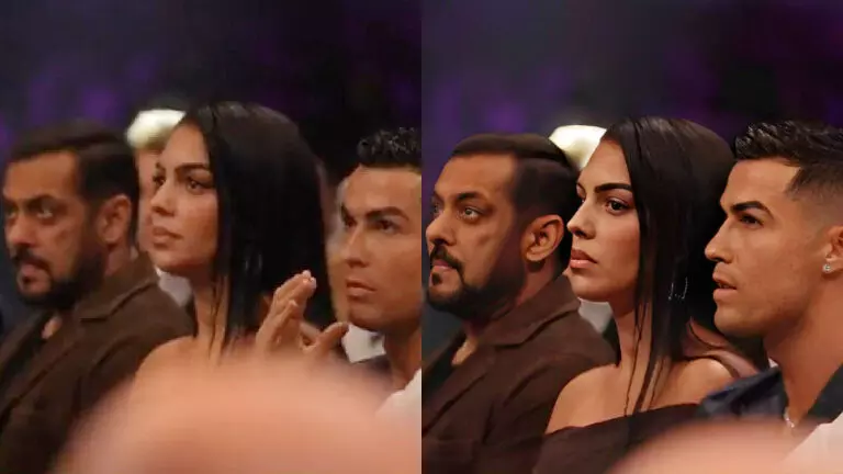 Salman Khan at boxing match with Cristiano Ronaldo and Georgina in Riyadh