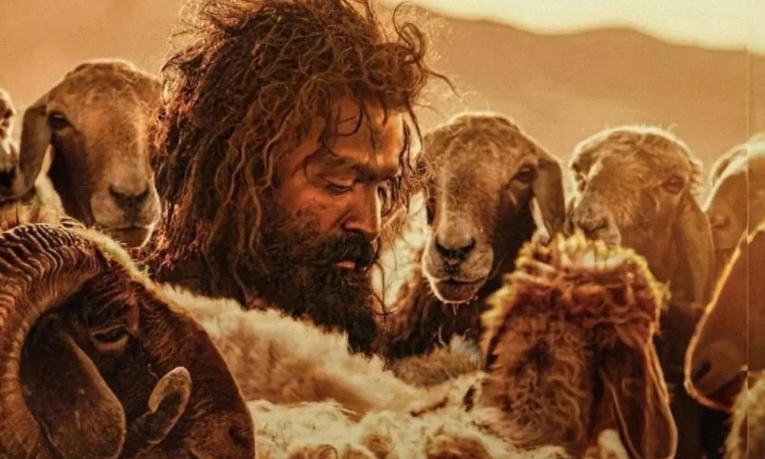 Prithviraj Sukumaran dons survivor look in Aadujeevitham poster