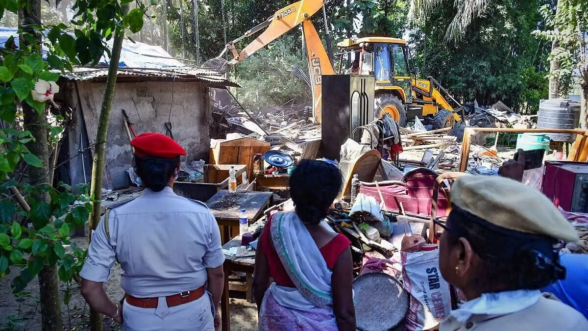 Assam anti-encroachment drive: 246 families evicted near forest in Goalpara